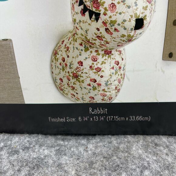 Needle Creations Fabric Wall Decor Kit Pastel Pink Floral Rabbit Nursery Decor - Picture 3 of 7